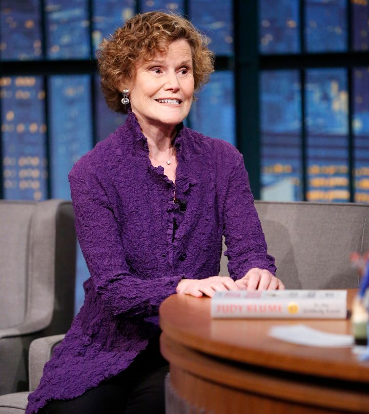 Judy Blume appears on "Late Night With Seth Meyers" in 2015.