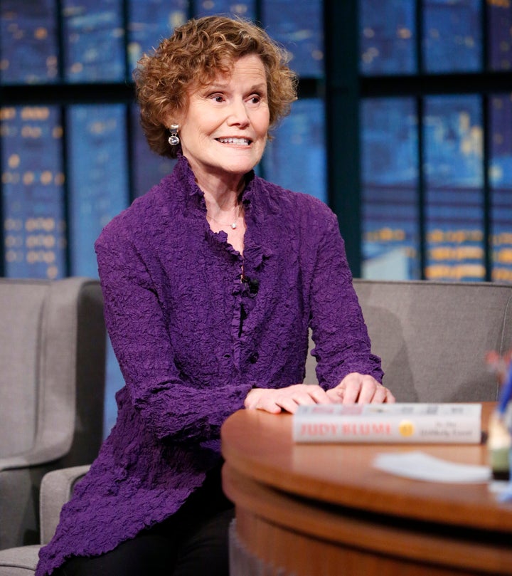 Judy Blume appears on "Late Night With Seth Meyers" in 2015.