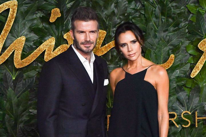 David and Victoria Beckham at the 2018 Fashion Awards