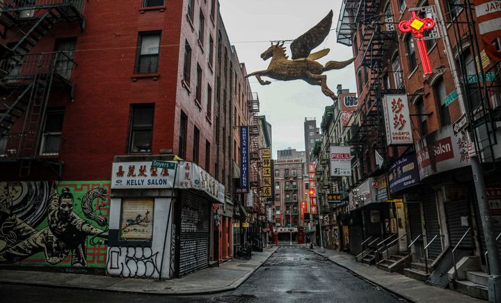 A street in Manhattan's Chinatown is seen in this March 28, 2020, file photo. (AP Photo/Bebeto Matthews, File)