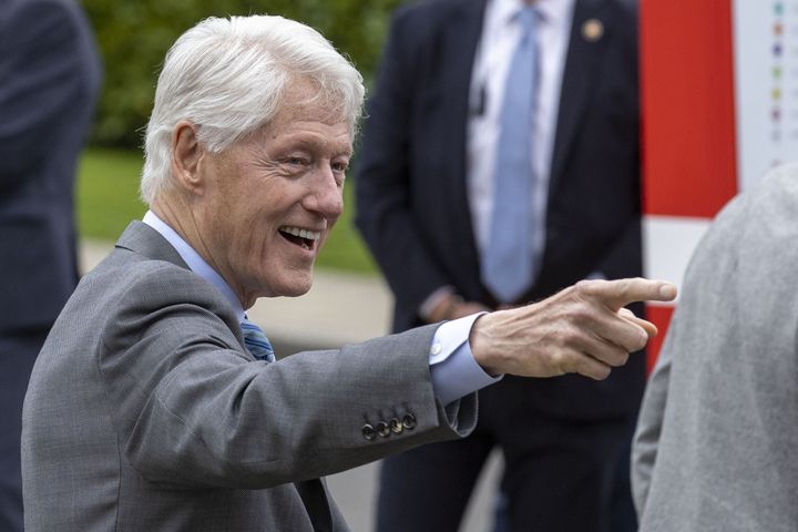 Former US President Bill Clinton, during the three-day international conference at Queen's University Belfast to mark the 25th anniversary of the Belfast/Good Friday Agreement.