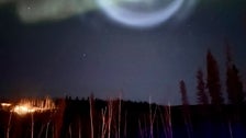 Odd Spiral Appears Amid Northern Lights In Alaska Night Sky