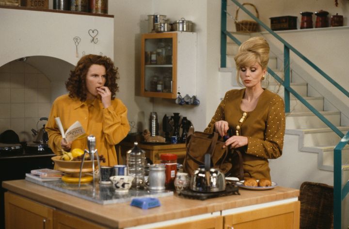 Joanna with Jennifer Saunders in Absolutely Fabulous