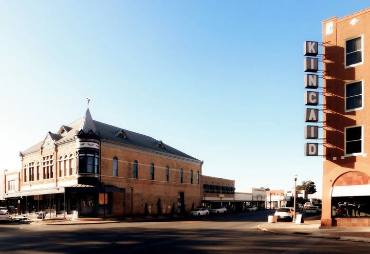 Downtown Uvalde, where the author lives.