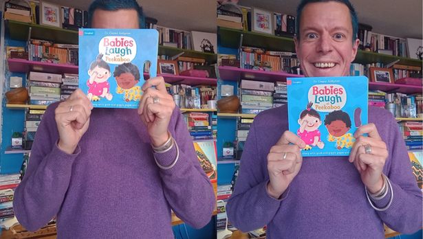 Dr Caspar Addyman with his new book, Babies Laugh At Peekaboo