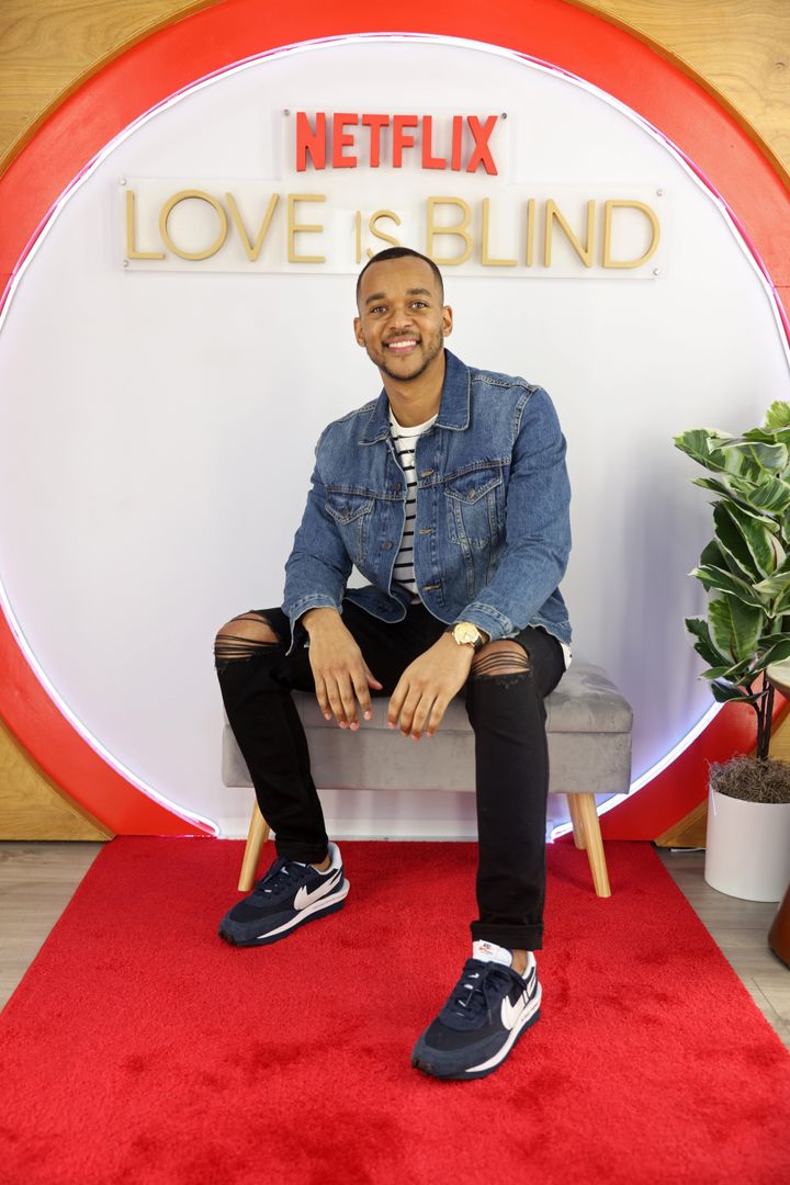 Netflix's "Love Is Blind" cast mate Marshall Glaze on April 14, 2023 in Los Angeles, California. 