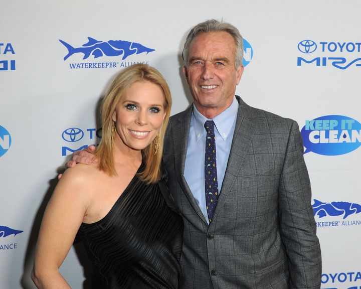 From Left: Cheryl Hines and Robert F. Kennedy Jr. at the Keep It Clean live comedy event to benefit Waterkeeper Alliance. 