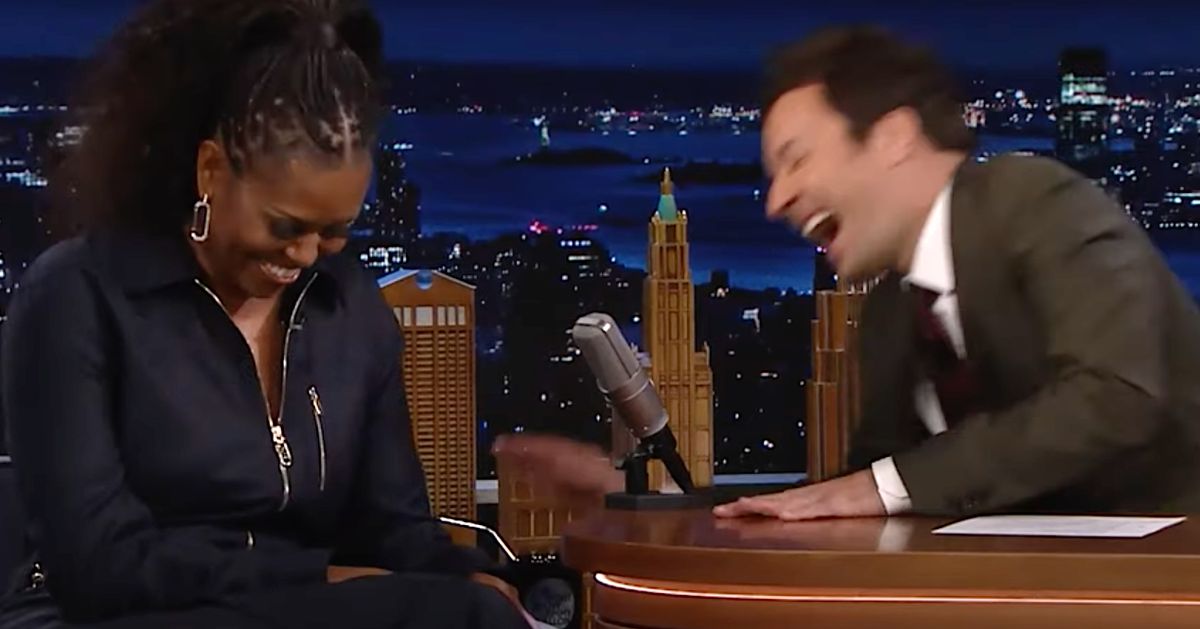 Michelle Obama’s Jab At Donald Trump Has Jimmy Fallon In Stitches