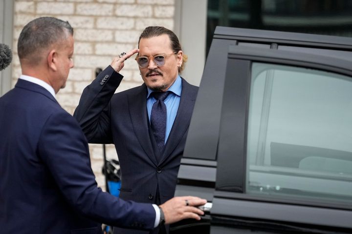 Johnny Depp leaving court last year