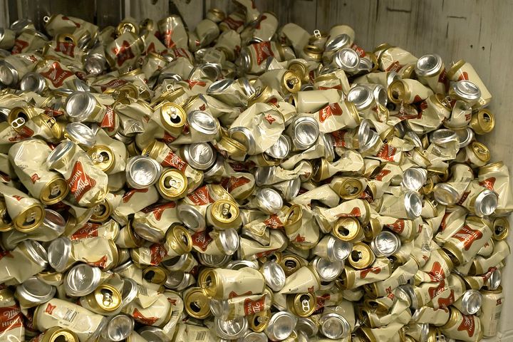 \Belgian customs have destroyed more than 2,000 cans of Miller High Life advertised as the "Champagne of beers" at the request of houses and growers of the bubbly beverage. (Comite Champagne via AP)