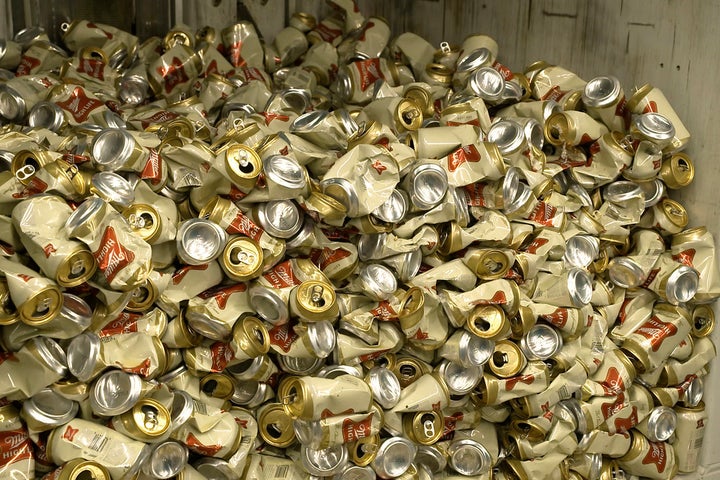 \Belgian customs have destroyed more than 2,000 cans of Miller High Life advertised as the "Champagne of beers" at the request of houses and growers of the bubbly beverage. (Comite Champagne via AP)