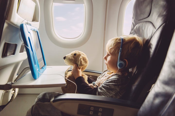 One flight attendant has her kids cut back on screen time before a trip so they're excited to watch shows in-flight.