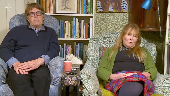 Giles and Mary watching Obsession during Friday's episode of Gogglebox