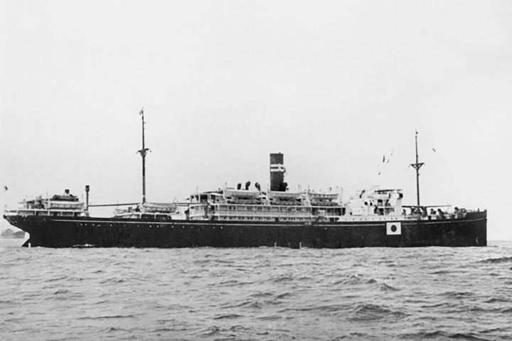 This photo provided by the Australian War Memorial shows the Montevideo Maru. A team of explorers announced it found the sunken Japanese ship that was transporting Allied prisoners of war when it was torpedoed off the coast of the Philippines in 1942, resulting in Australia's largest maritime wartime loss with a total of 1,080 lives. (Australian War Memorial via AP)