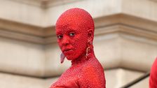 Doja Cat Says She Was ‘Super Ill’ While Wearing Viral Red Crystal Look At Fashion Week