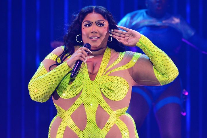 Lizzo on stage at the O2 Arena last month