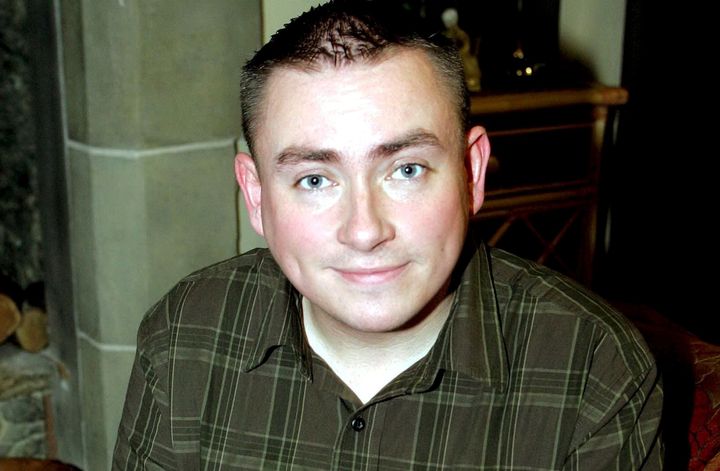 Dale Meeks on the set of Emmerdale in 2005