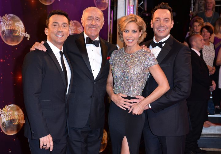 Len with his former Strictly colleagues Bruno Tonioli, Darcey Bussell and Craig Revel Horwood, in 2014