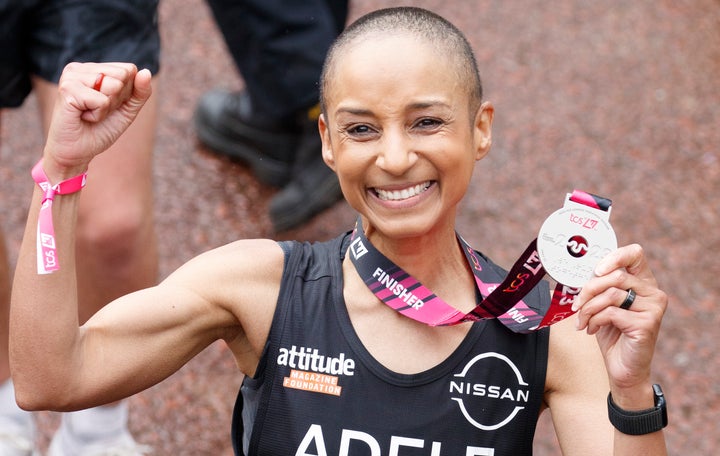 Adele Roberts running the London Marathon on Sunday afternoon