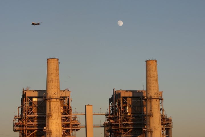 The AES Corporation 495-megawatt Alamitos natural gas-fired power station is seen on Oct. 1, 2009, in Long Beach, California.