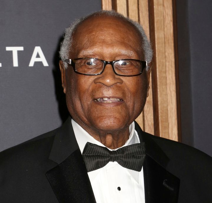 Herb Douglas, who turned a chance encounter with Jesse Owens as a teenager into fuel to win a bronze medal in the long jump at the 1948 Olympics, has died. He was 101.(Photo by Greg Allen/Invision/AP)