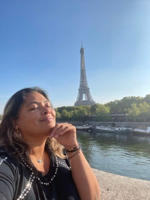 The author relaxes in Paris.