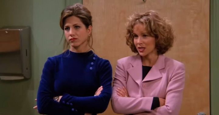 Jennifer Aniston and Jennifer Grey in the first season of Friends