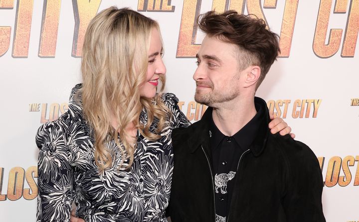 Erin Darke and Daniel Radcliffe at a screening of "The Lost City" in 2022