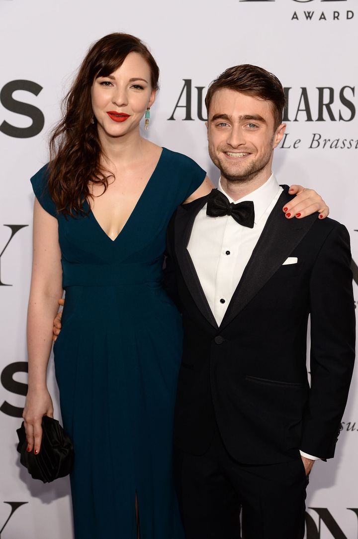 Erin Darke and Daniel Radcliffe at the 2014 Tony Awards in the early years of their relationship