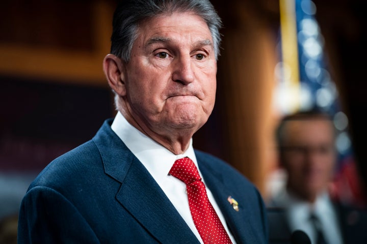 Sen. Joe Manchin (D-W.Va.) has tacked right as he keeps everyone guessing on whether he's running for reelection next year.