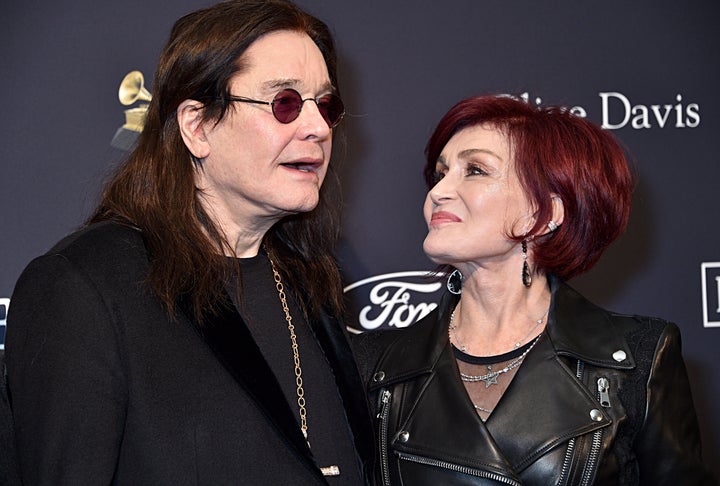 Ozzy and Sharon Osbourne at a pre-Grammy Gala in 2020.