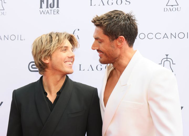 Lukas Gage and Chris Appleton pictured at the Fashion Los Angeles Awards last week