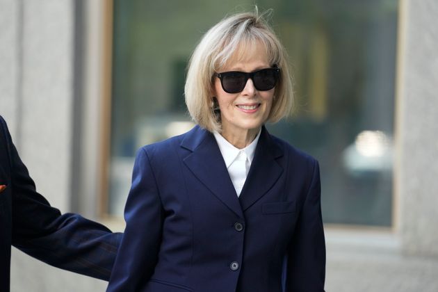 E. Jean Carroll arrives Wednesday at the federal court in New York.