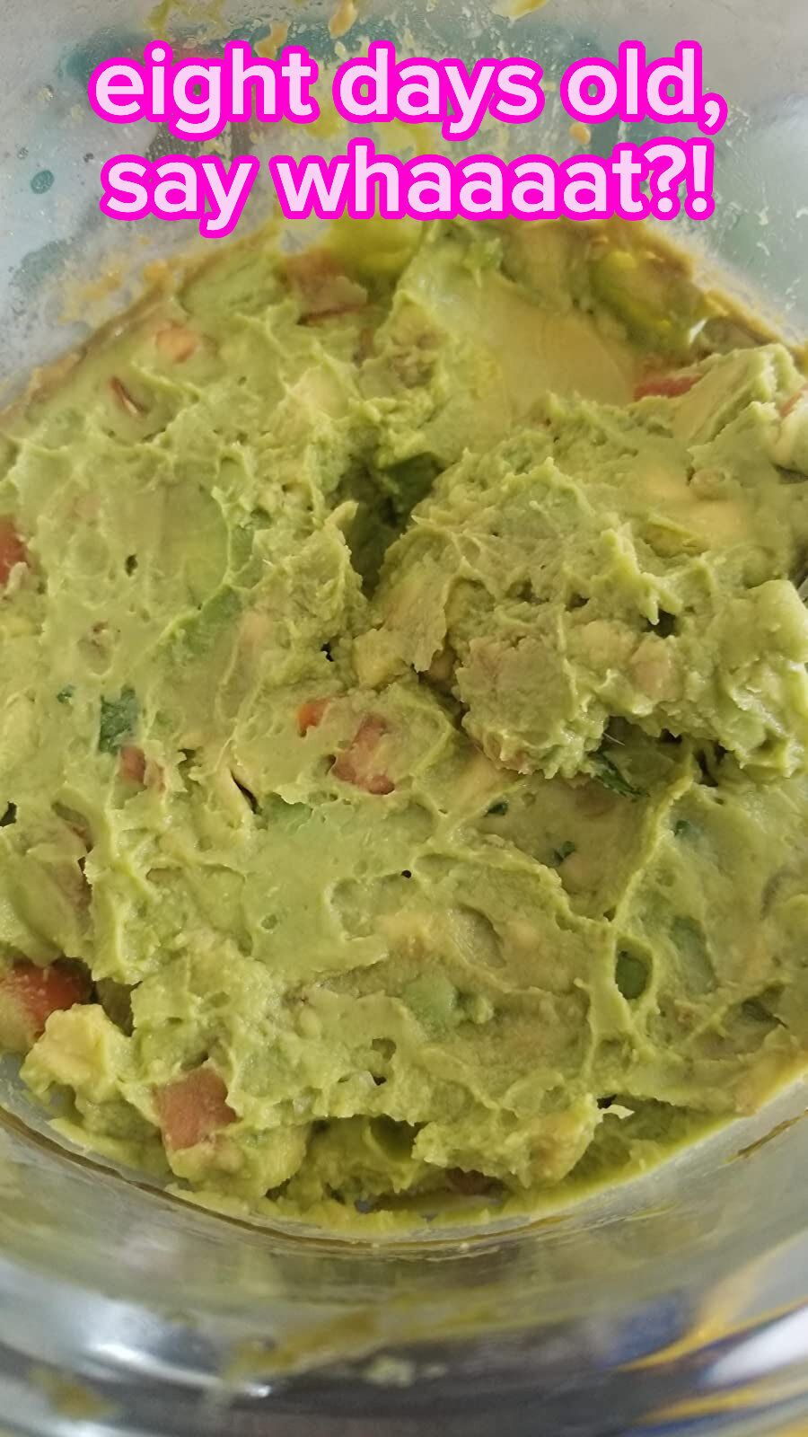 A genius Guac-Lock to keep air out and prevent browning