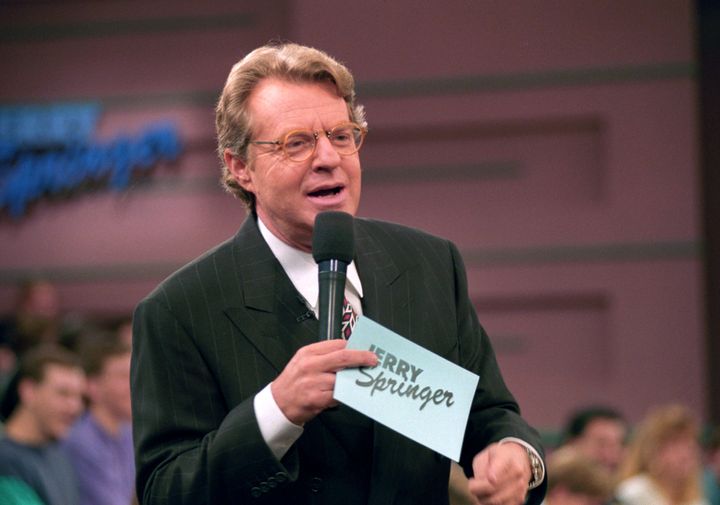 Jerry Springer on the set of his self-titled talk show in 1994