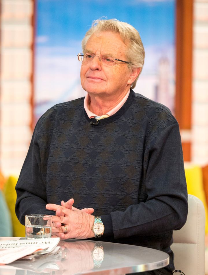 Jerry in the Good Morning Britain studio in 2018