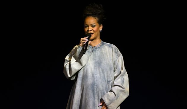 Rihanna on stage at CinemaCon 2023