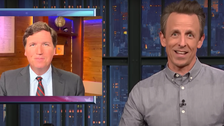Seth Meyers Spots Most ‘Unnerving’ Part Of Tucker Carlson’s ‘Proof-Of-Life’ Video