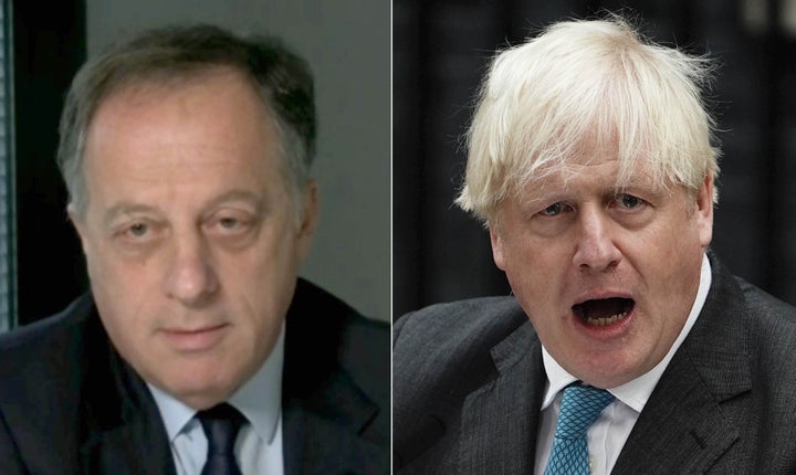 Undated file photos of Richard Sharp (left) and Boris Johnson.