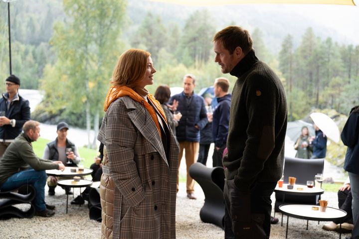 In Season 4, Episode 5 of "Succession," Shiv (Sarah Snook) is seen wearing a 2-in-1 trench coat with plaid hood from Mackage.