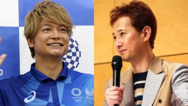 元SMAPのメンバー香取慎吾さん（左）と中居正広さん