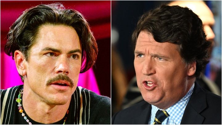 "Vanderpump Rules" star Tom Sandoval and Fox News alum Tucker Carlson were both the butt of the joke at the White House Correspondents Dinner on Saturday.
