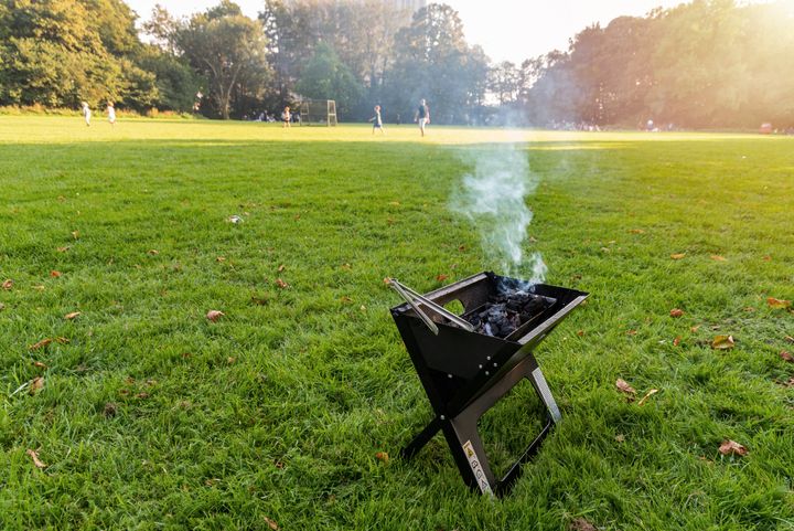 Instead of letting your charcoal grill burn down after you're done cooking, close the lid and shut the vents.