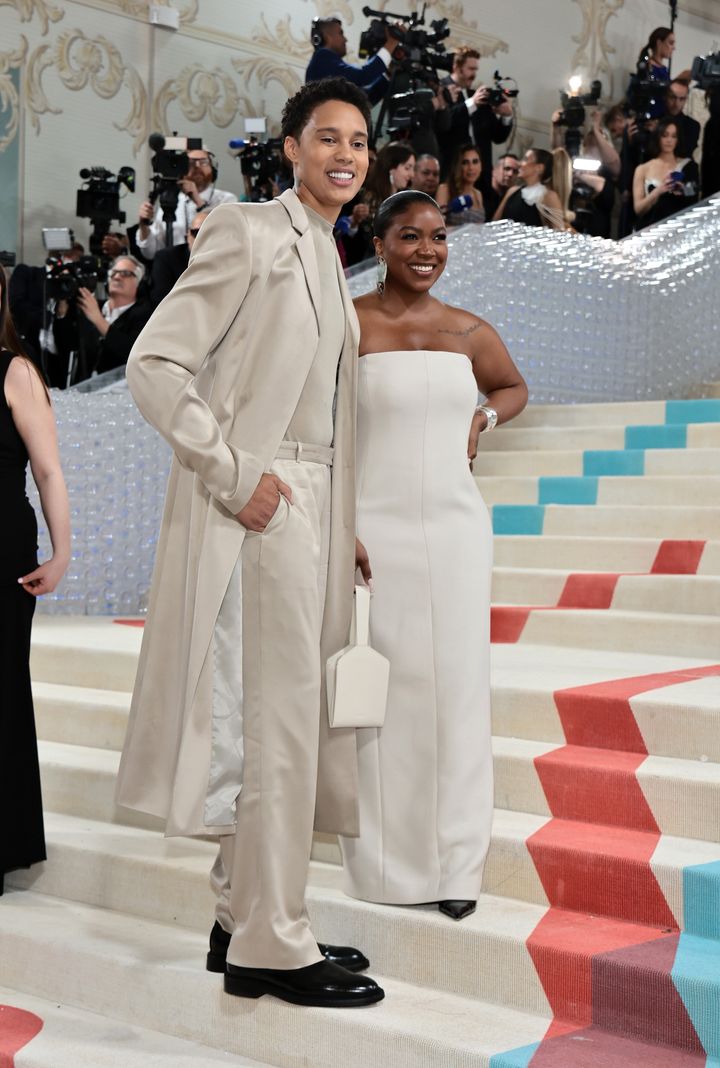 Brittney and Cherelle Griner attend the 2023 Met Gala on May 1, 2023, in New York City.