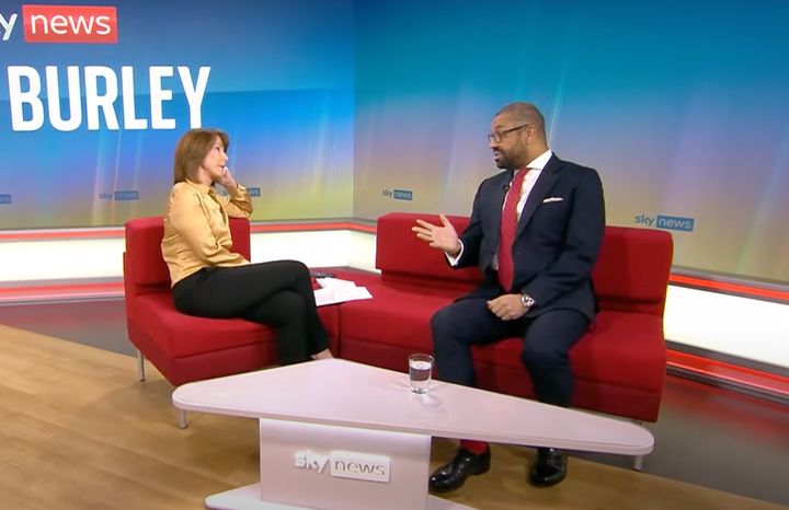 Kay Burley and James Cleverly