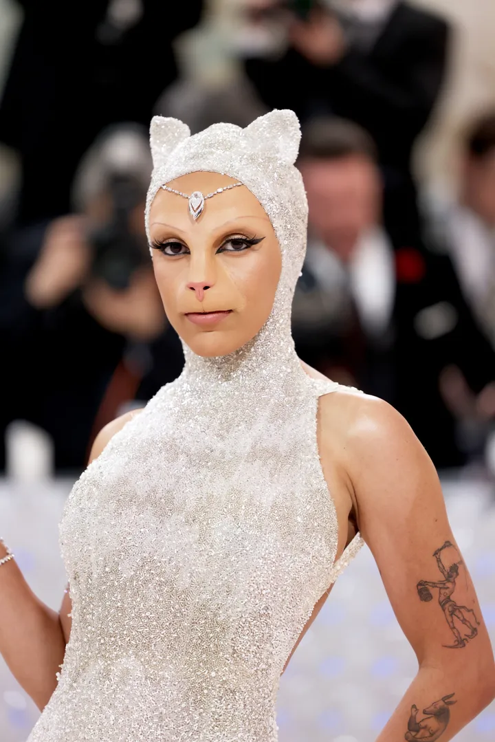 Salma Hayek's sweet tribute to Karl Lagerfeld at the Met Gala