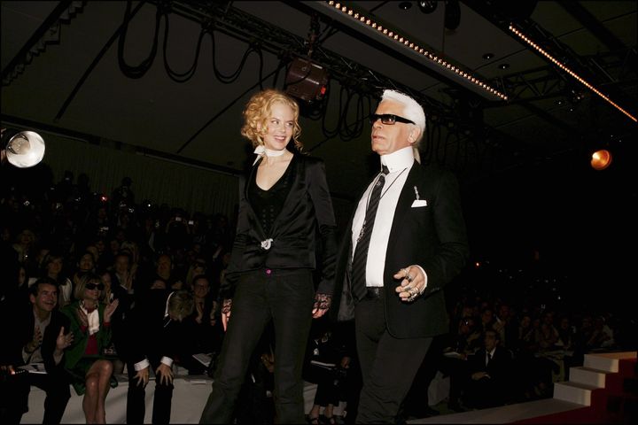 Nicole Kidman and Karl Lagerfeld in 2004
