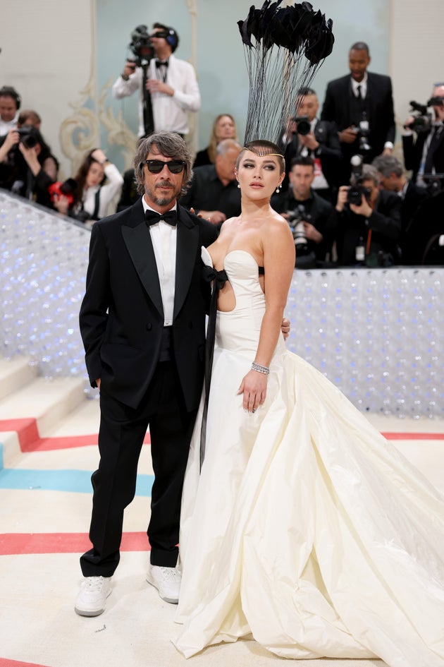 Fashion designer Pier Paolo Piccioli and Florence Pugh