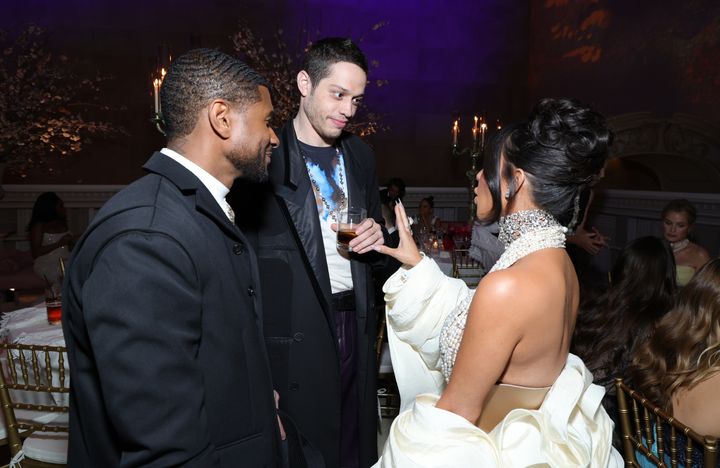 Usher, Pete Davidson, and Kim Kardashian attend The 2023 Met Gala Celebrating "Karl Lagerfeld: A Line Of Beauty" at The Metropolitan Museum of Art on May 01, 2023 in New York City. 