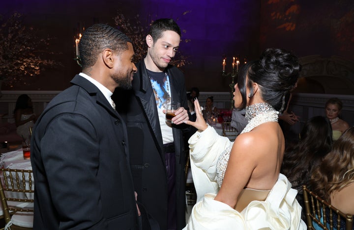 Usher, Pete Davidson, and Kim Kardashian attend The 2023 Met Gala Celebrating "Karl Lagerfeld: A Line Of Beauty" at The Metropolitan Museum of Art on May 01, 2023 in New York City.